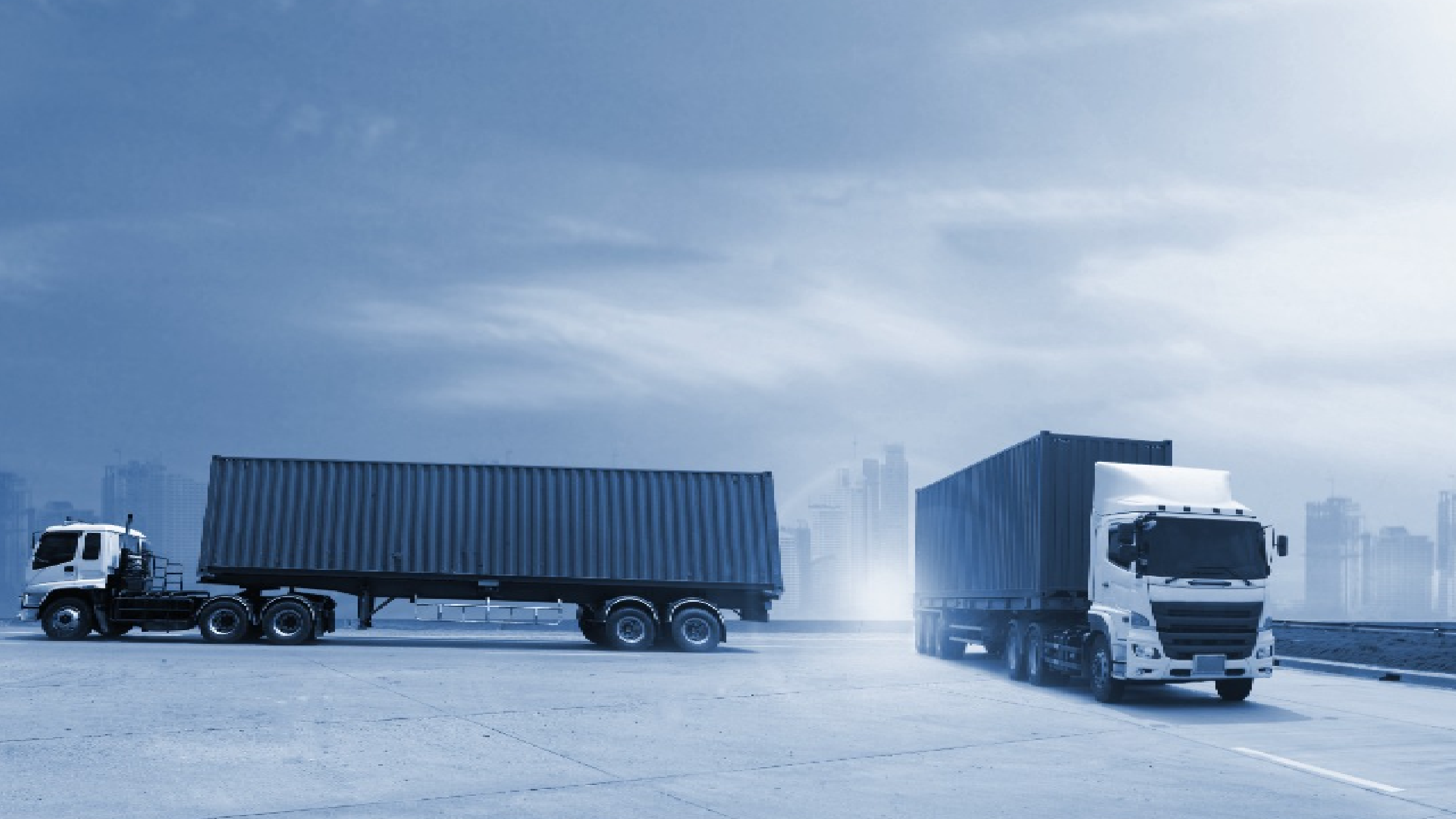 Truck run on road, Drive on road, transportation logistics concept